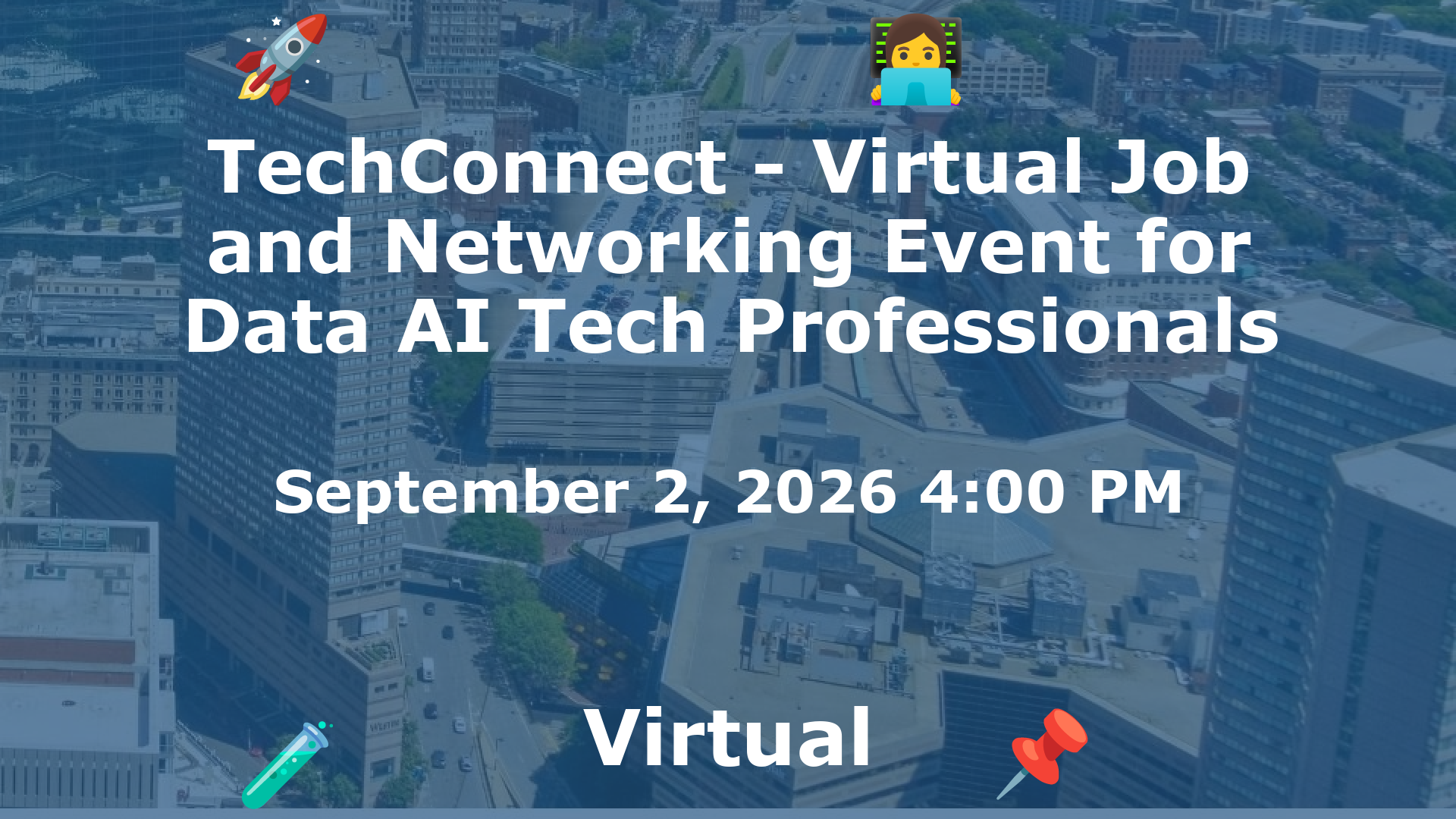 TechConnect - Virtual Job and Networking Event for Data AI Tech Professionals event image